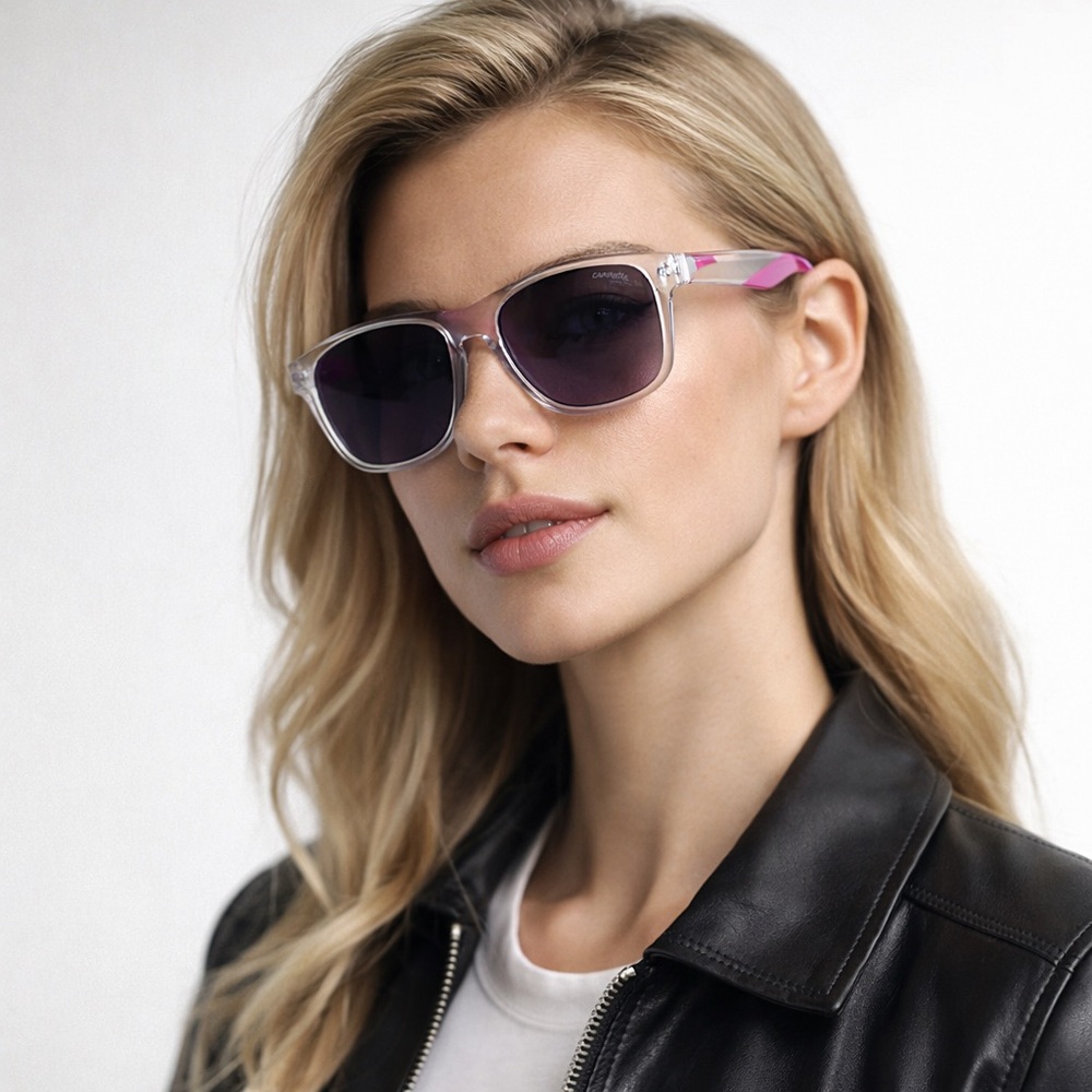 CARRERA 8054/900 Sunglasses Pink Arms NWOT UV Protection Cat 3 52mm Hard Case